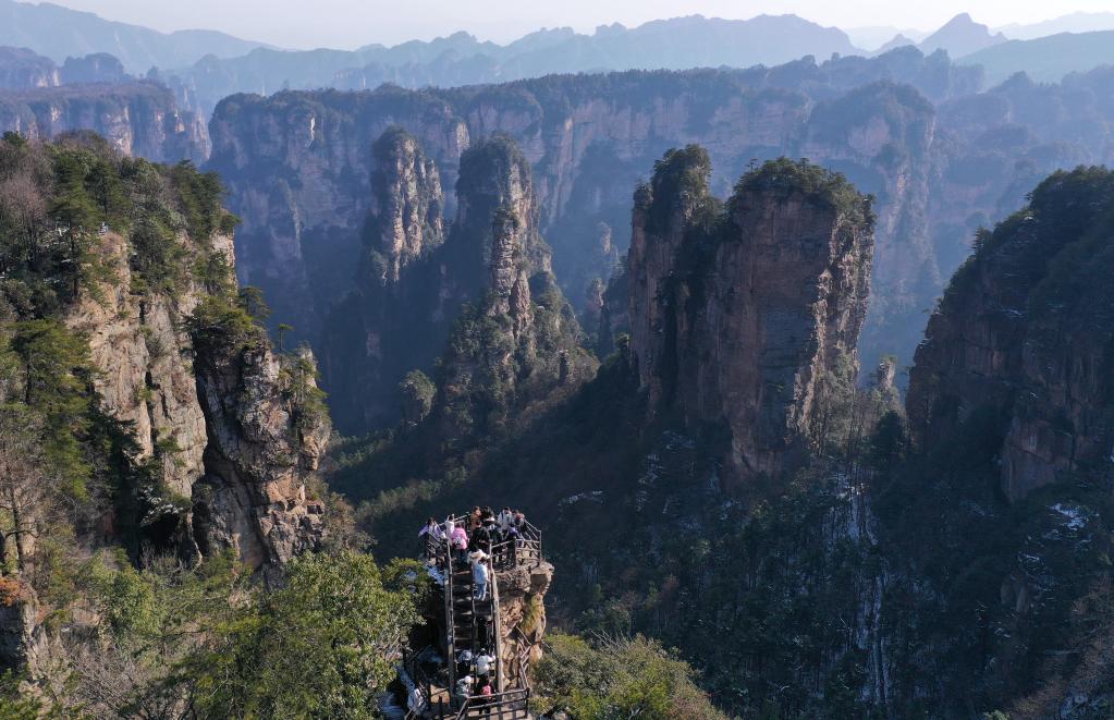 湖南张家界：春节将至 旅游升温