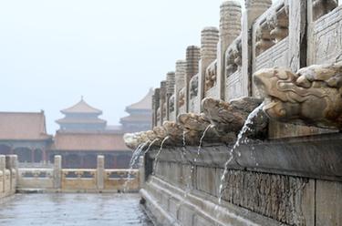 故宫600年排水系统抵御暴雨袭击